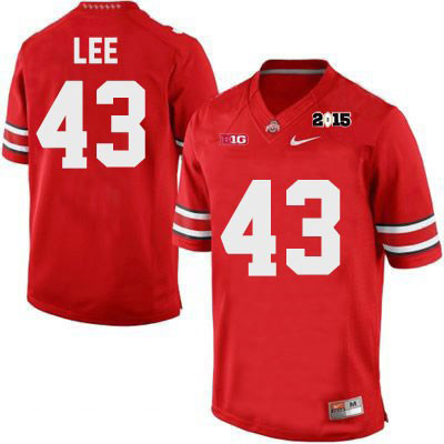 Ohio State Buckeyes Men's Darron Lee #43 Red Authentic Nike 2015 Patch College NCAA Stitched Football Jersey MH19V87AI